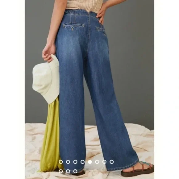 Pilcro The Pleated Baggy Jeans size 26P - Picture 2 of 13